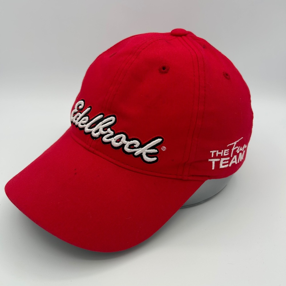NASCAR Hat Edelbrock Performance Mens OSFM Red Cotton Racing Automotive Y2K